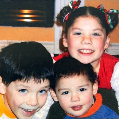 Childhood picture of Lucius Hoyos and his siblings, Ricardo Hoyos Jr, and Paulina Rovinelli.